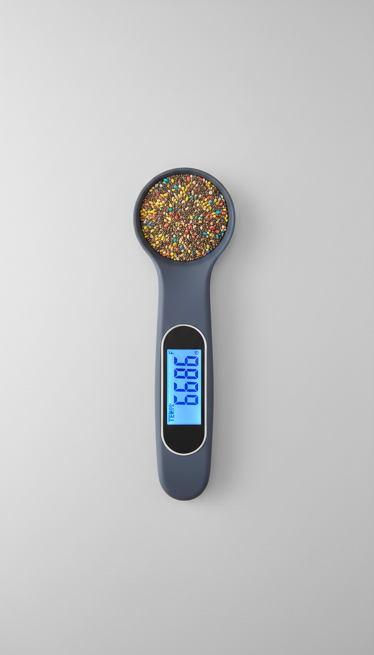 Digital Kitchen Spoon With Chia Seeds